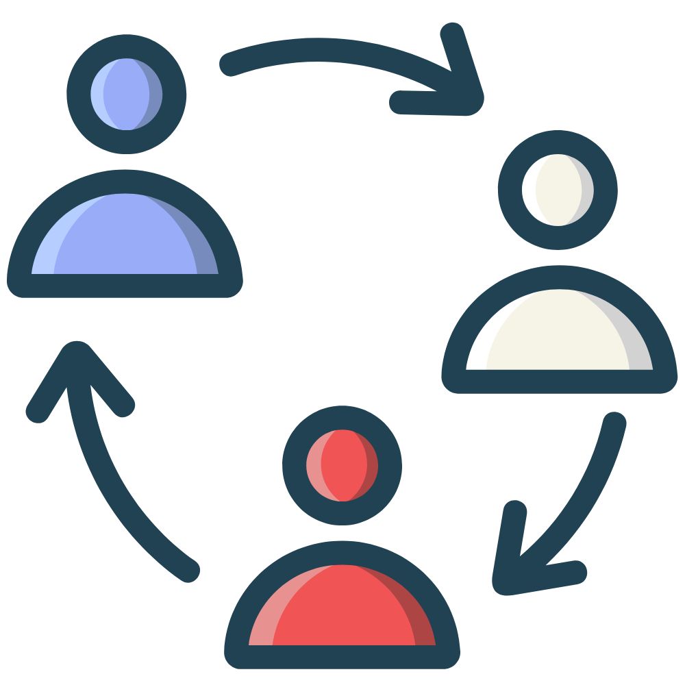 Collab Icon Collaborative approach icon