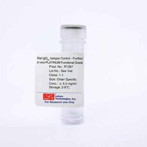 Rat IgG₂a Isotype Control [Clone 1-1] — Purified in vivo PLATINUM™ Functional Grade, Product vial — Leinco Technologies